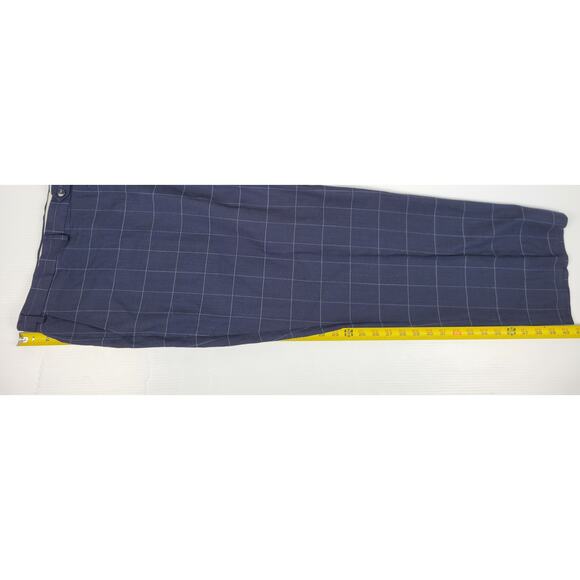 Jos A Bank 1905 Mens‎ 50R/45W 98% Wool 2% Spandex Navy Blue Tartan Dress Pants - Picture 6 of 9